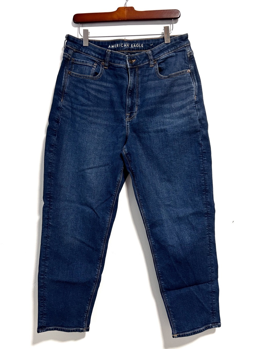 American Eagle Mom Jeans Size 14 Regular Women’s Dark Wash High Rise